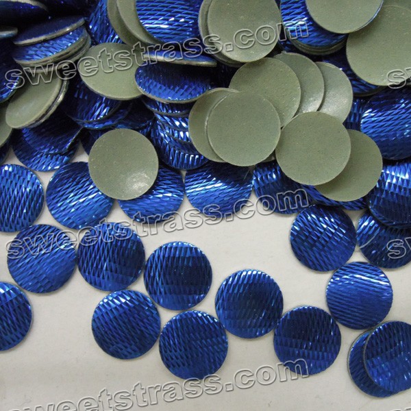 Iron On Nailhead Wholesale- Blue Round