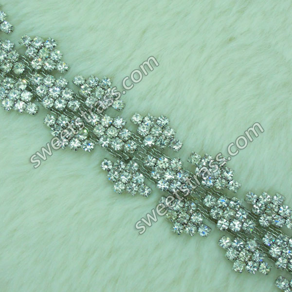 Wholesale Crystal Stone Jewelry Chain Trim For Garment