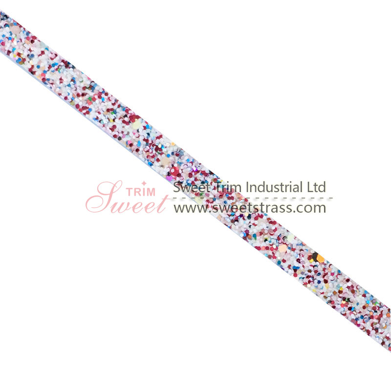 New Design Rhinestone Banding Resin Hot Fix on Dress Shoes Strips Trimming Clothing Accessories
