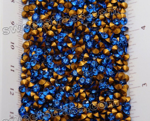 Cristales De Austria Wholesale Rhinestones Blue Sapphire SS26