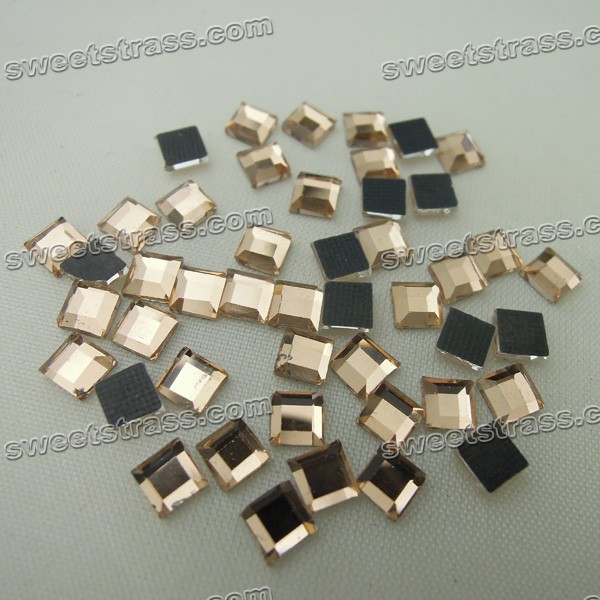 Topaz Square Shape Hotfix Flat Back Gemstones