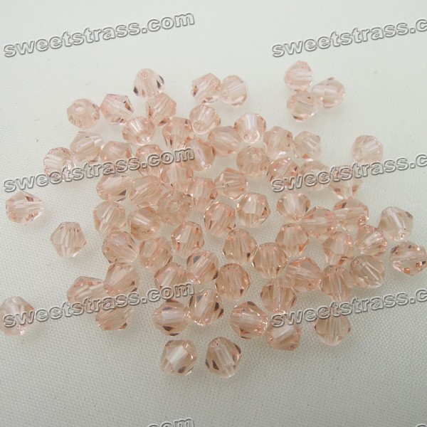 Fancy Glass Bicone Beads For Wedding Dress - Peach