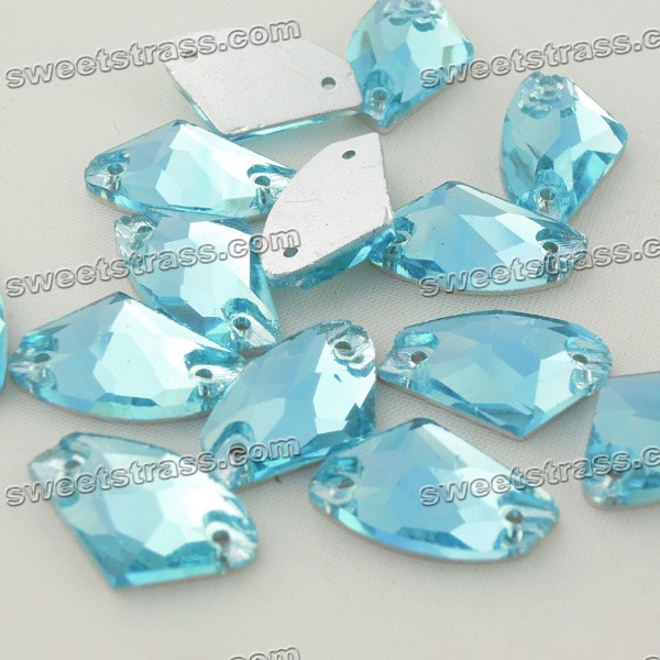 Sewing Glass Crystal Beads Wholesale-Fancy Shape Aquamarine