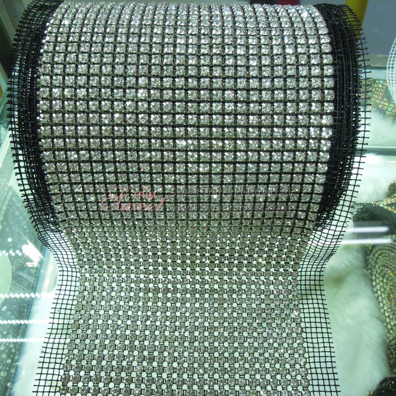 Wholesale Crystal Rhinestone Mesh Banding By The Yard For Shoes Bags