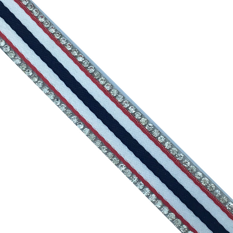 factory wholesale 1.4 cmbanding with diamond strass hotfix strip by the yard
