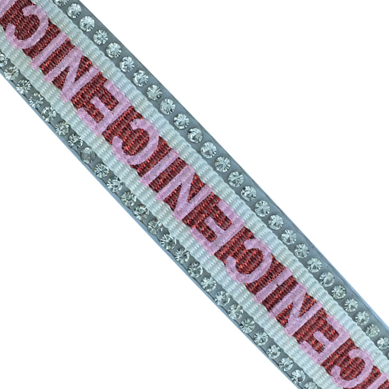 Factory wholesale 1.6cm ribbon with diamond hotfix film
