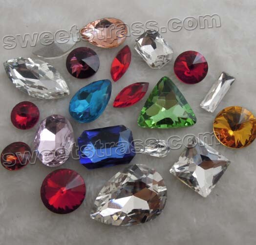 Fancy Stones Pointed Back Crystals Rivoli Beads