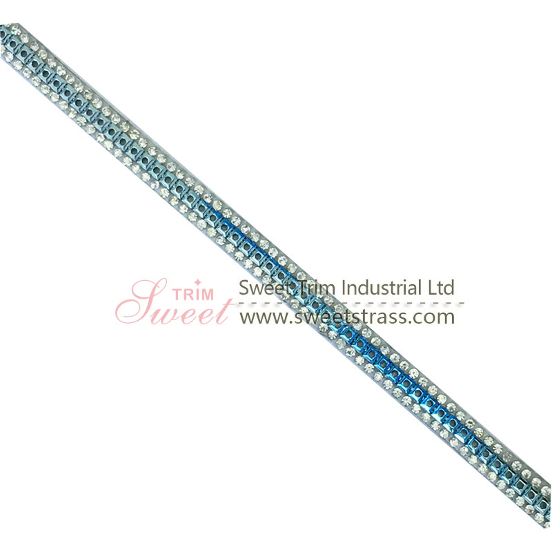 Hot Fix Weave Crystal Trimmings Resin Strip Glass Stones Rhinestone with Weave Banding Fashion Decoration Garment Trim