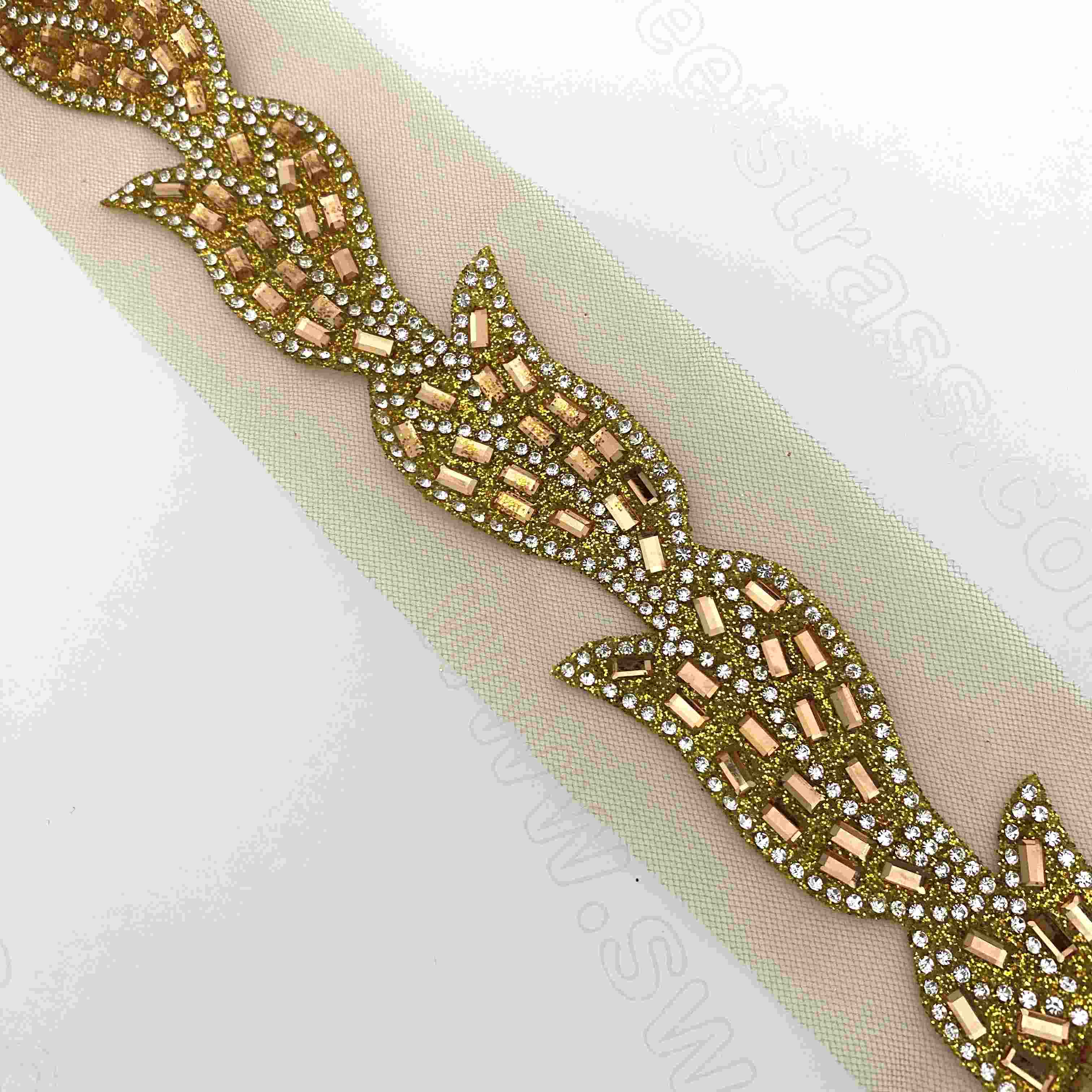  Hot Selling trimming Crystal Rhinestone lace Decorative Trim