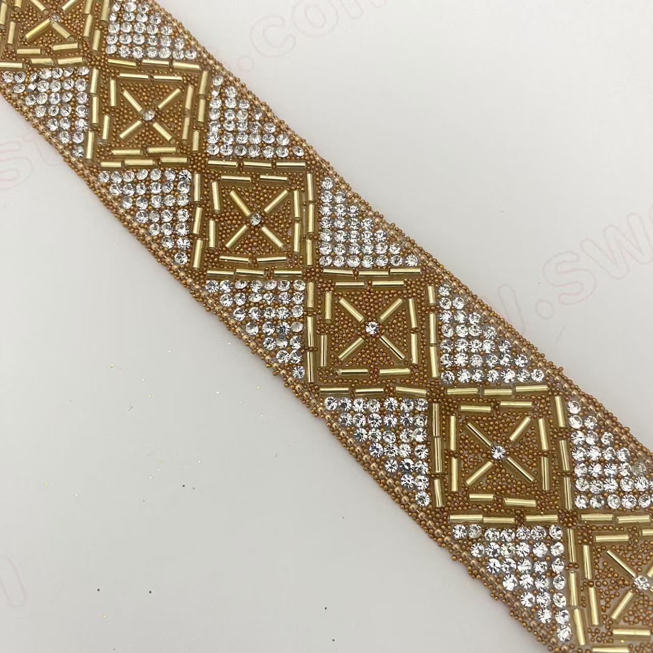 Adhesive rhinestone hot stamping tape Letter hot stamping Striped glass crystal hot stamping strip di